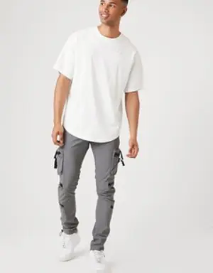 Forever 21 Reflective Cargo Joggers Grey/Multi