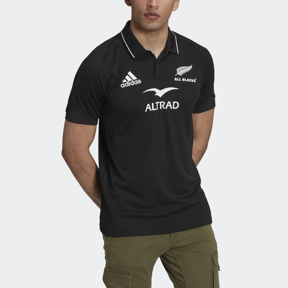 Adidas All Blacks Rugby Home Polo Shirt. 1