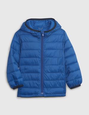 Toddler 100% Recycled Lightweight Puffer Jacket blue
