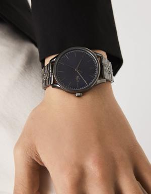 Men's Lacoste Vienna 3 Hands Black Steel Watch