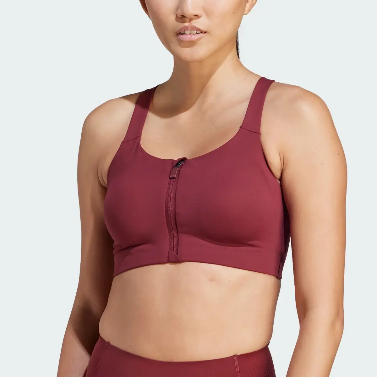 Adidas Brassière zippée maintien fort TLRD Impact Luxe. 1
