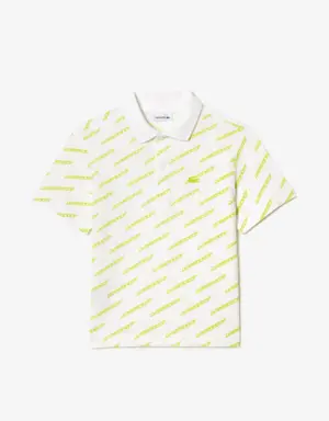 Boys’ Lacoste Printed Organic Cotton Polo Shirt