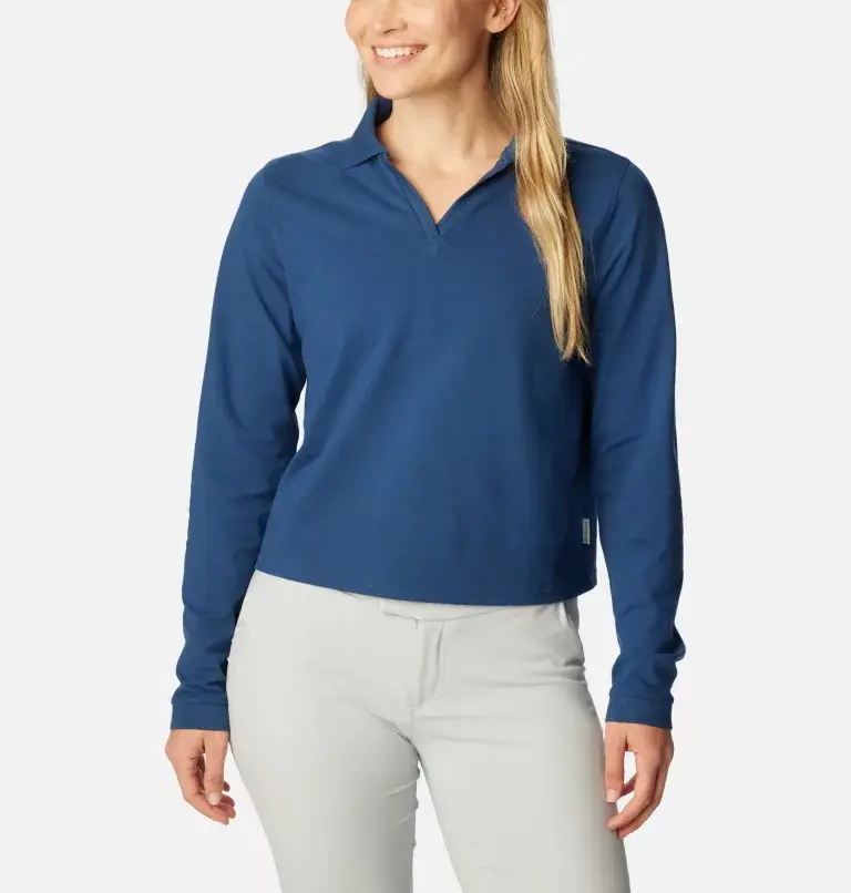 Columbia Women's PFG Reel Beauty™ Long Sleeve Polo. 1