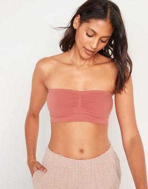 Seamless Bandeau Bralette Top for Women red