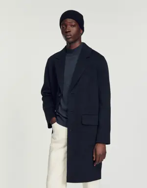 Straight-cut wool coat