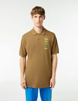 Lacoste Polo avec badges crocodiles iconiques en piqué
