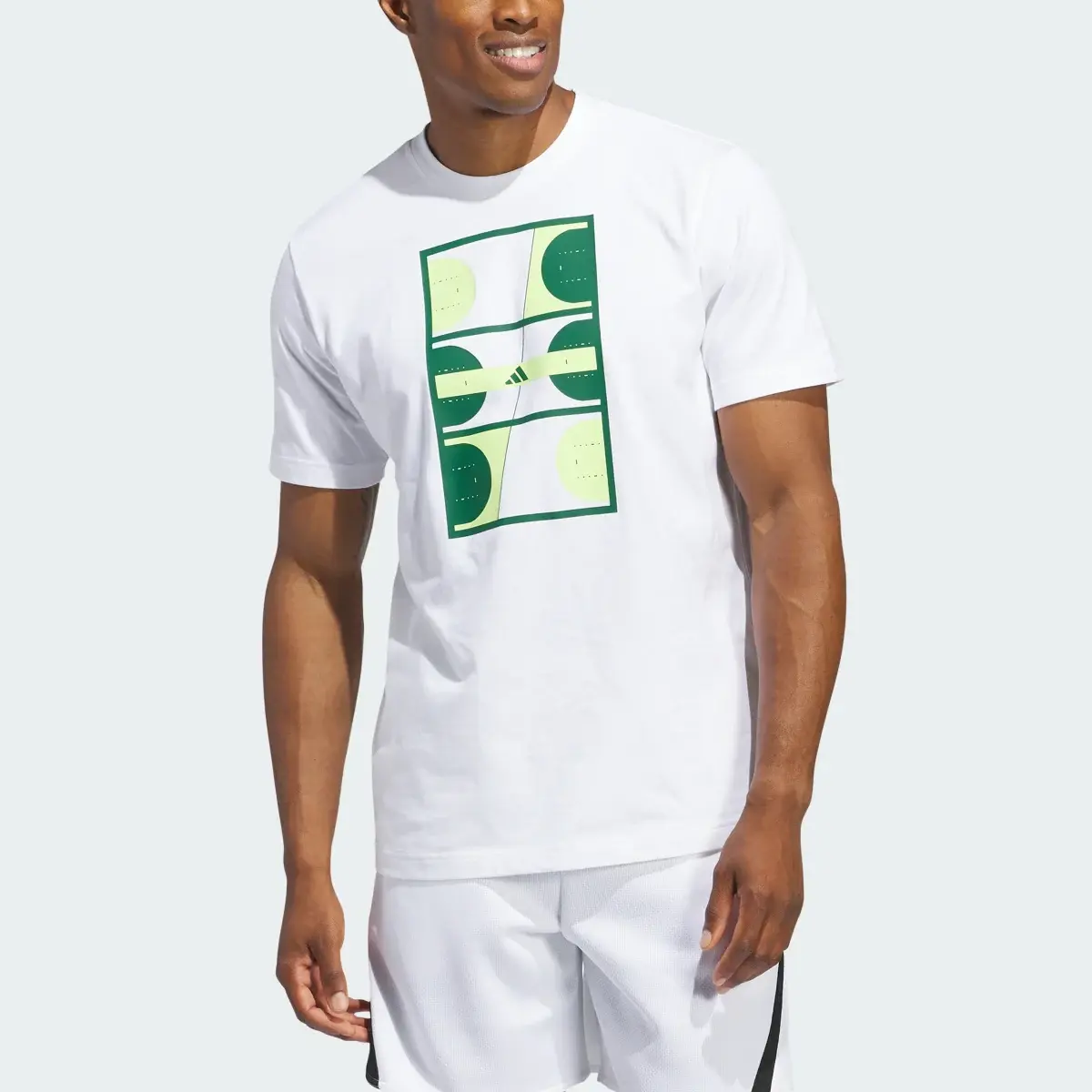 Adidas Playera Global Courts Graphic Tee. 1