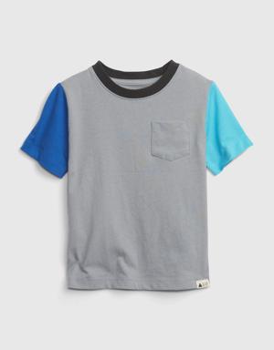 Toddler 100% Organic Cotton Mix and Match Pocket T-Shirt gray