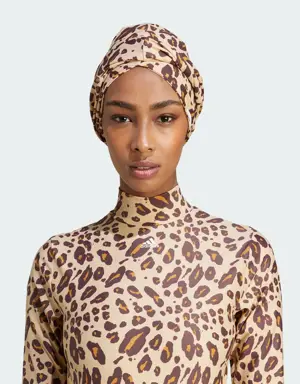 Solid / Animal-Print Reversible Turban