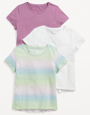 Old Navy Softest Printed T-Shirt 3-Pack for Girls blue