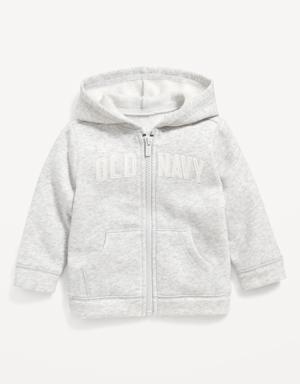 Unisex Logo Zip-Front Hoodie for Baby gray