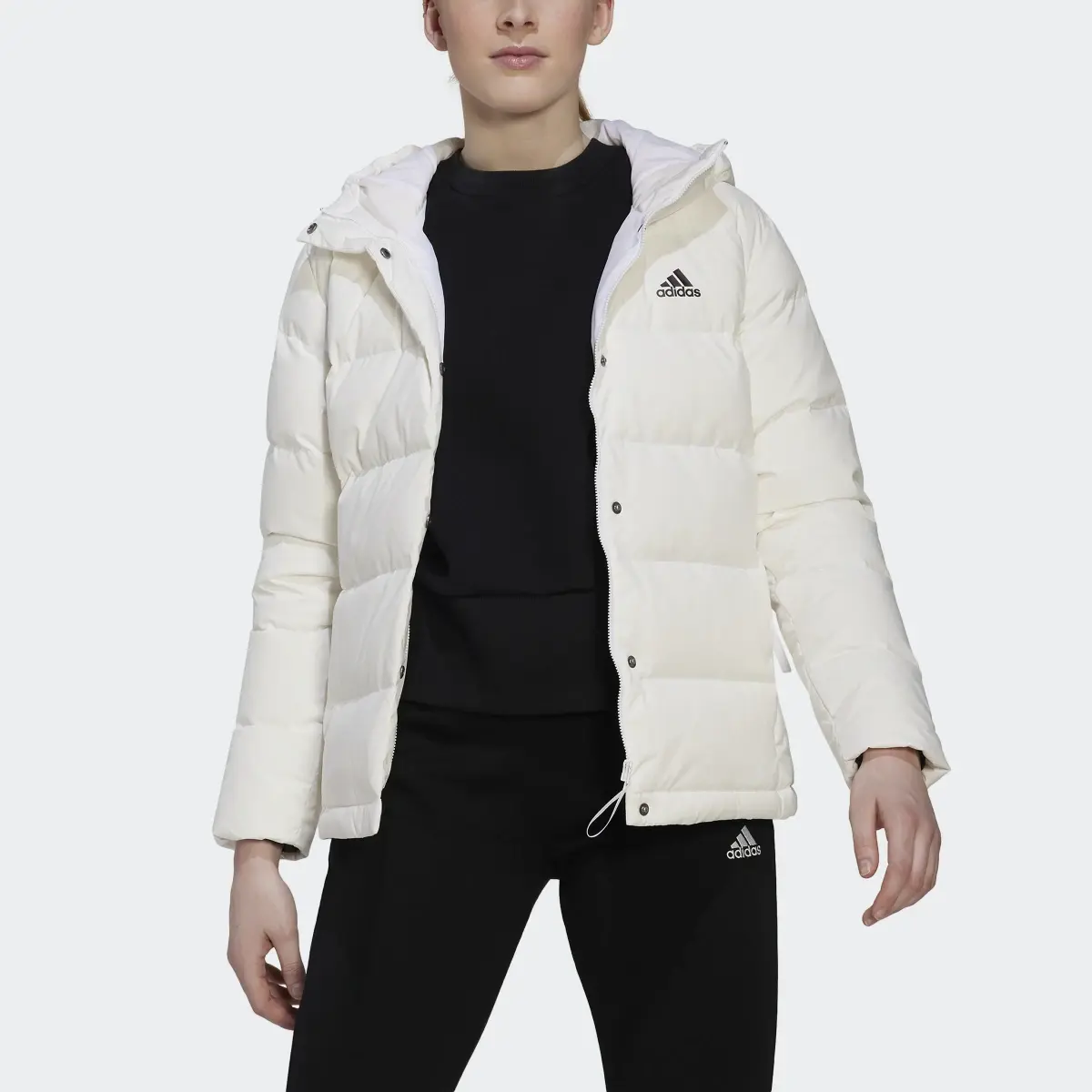 Adidas Helionic Hooded Down Jacket. 1