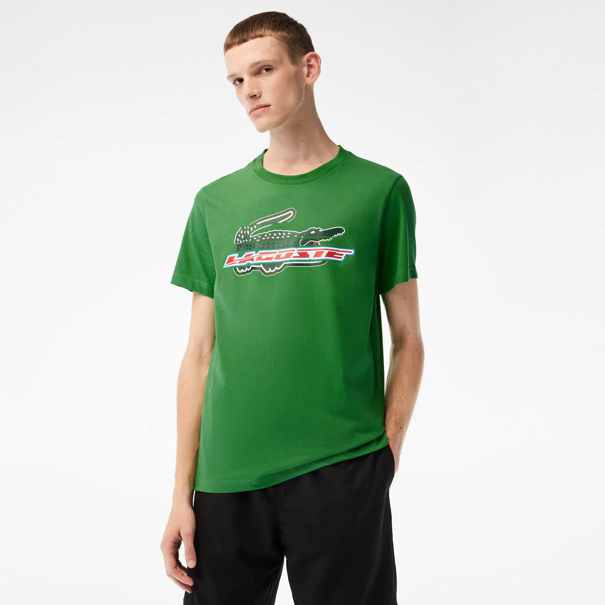 Lacoste Men’s SPORT Regular Fit Organic Cotton T-Shirt. 1