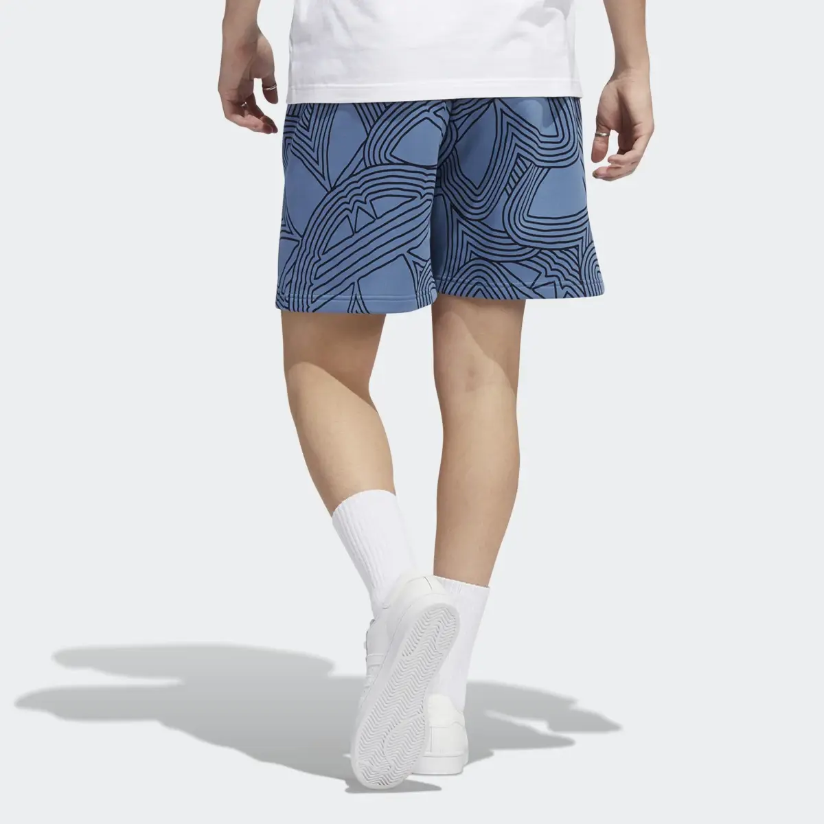 Adidas Original Athletic Club Allover Print Shorts. 2
