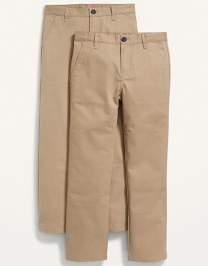Old Navy Uniform Straight Pants 2-Pack For Boys beige