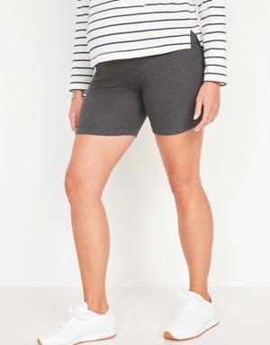 Old Navy Maternity Full-Panel Biker Shorts -- 6-inch inseam gray