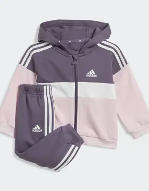 Tiberio 3-Stripes Colorblock Fleece Track Suit Kids