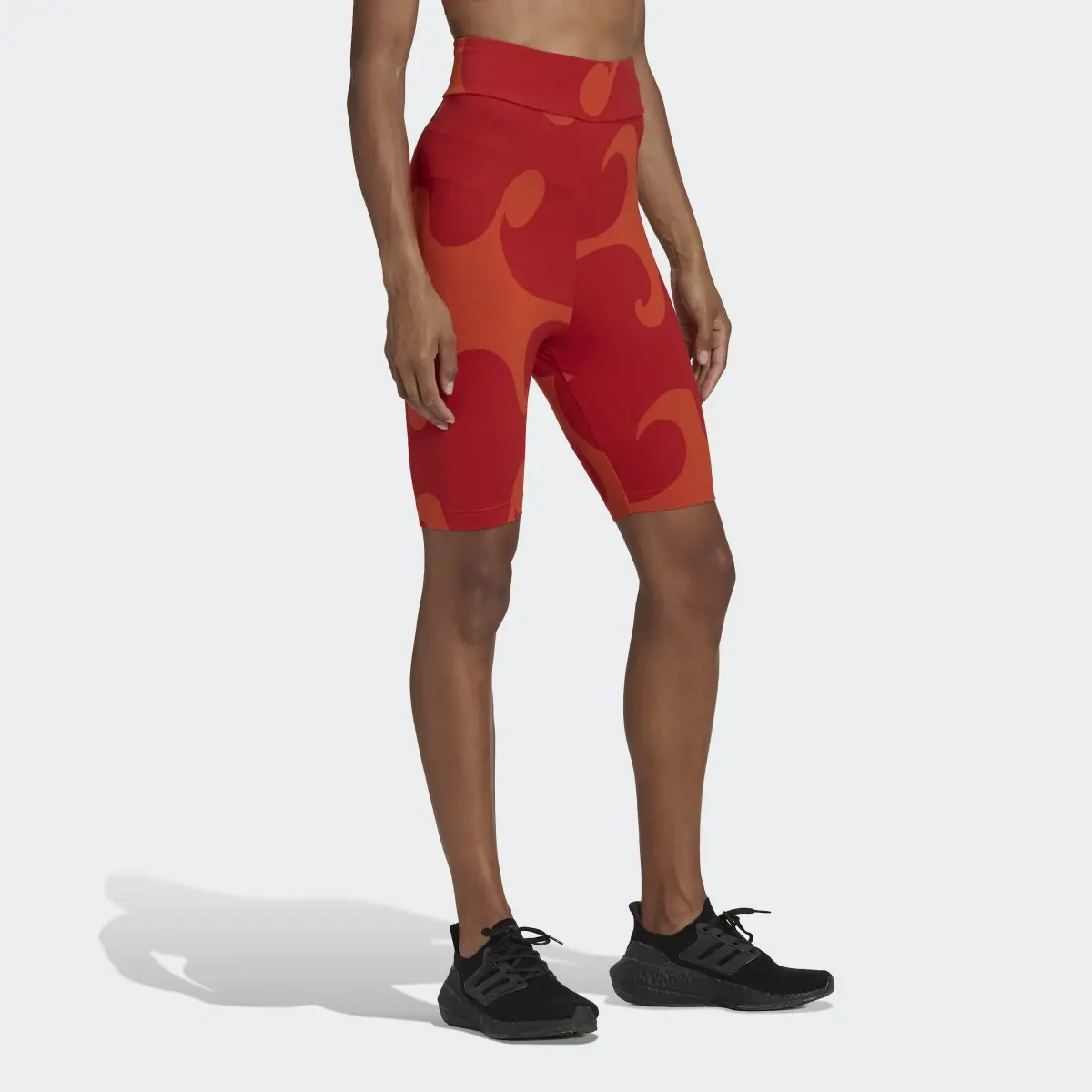 Adidas Marimekko Rib Short Leggings Knee Length. 3