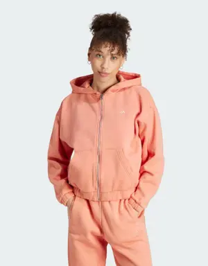 Adidas Veste de survêtement à capuche zip intégral molleton délavé ALL SZN. 2 Adidas Veste de survêtement à capuche zip intégral molleton délavé ALL SZN. 2