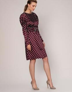 Regal Puffed Sleeve Dress