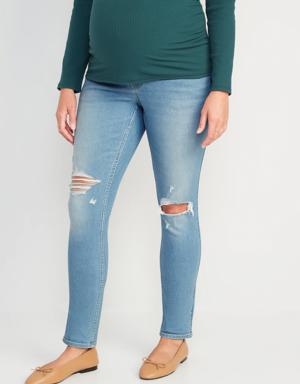 Maternity Rollover-Panel Skinny 360° Stretch Jeans multi