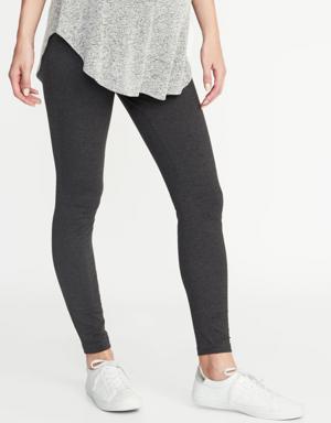 Maternity Full-Panel Jersey Leggings gray