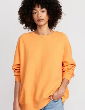 Oversized Vintage Tunic Sweatshirt for Women orange