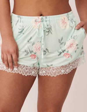 Recycled Fibers Lace Trim Shorts