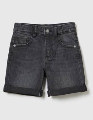 "eco-recycle" denim bermudas