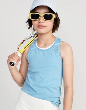 Old Navy Seamless Rib-Knit Racerback Performance Tank Top for Girls multi