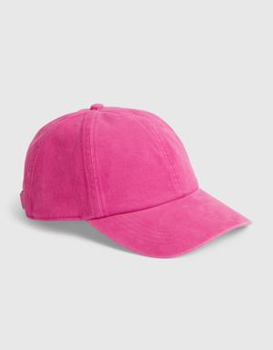 100% Organic Cotton Washed Baseball Hat pink