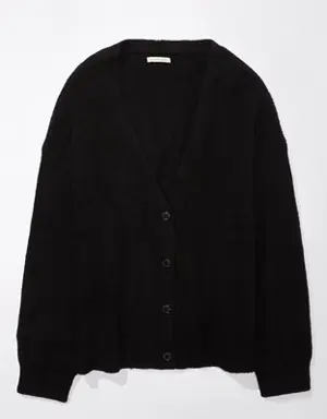 Oversized Button-Front Cardigan