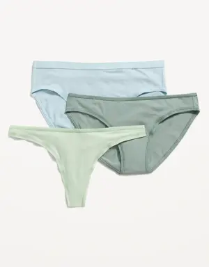 Cotton-Blend Underwear Variety 3-Pack for Women multi