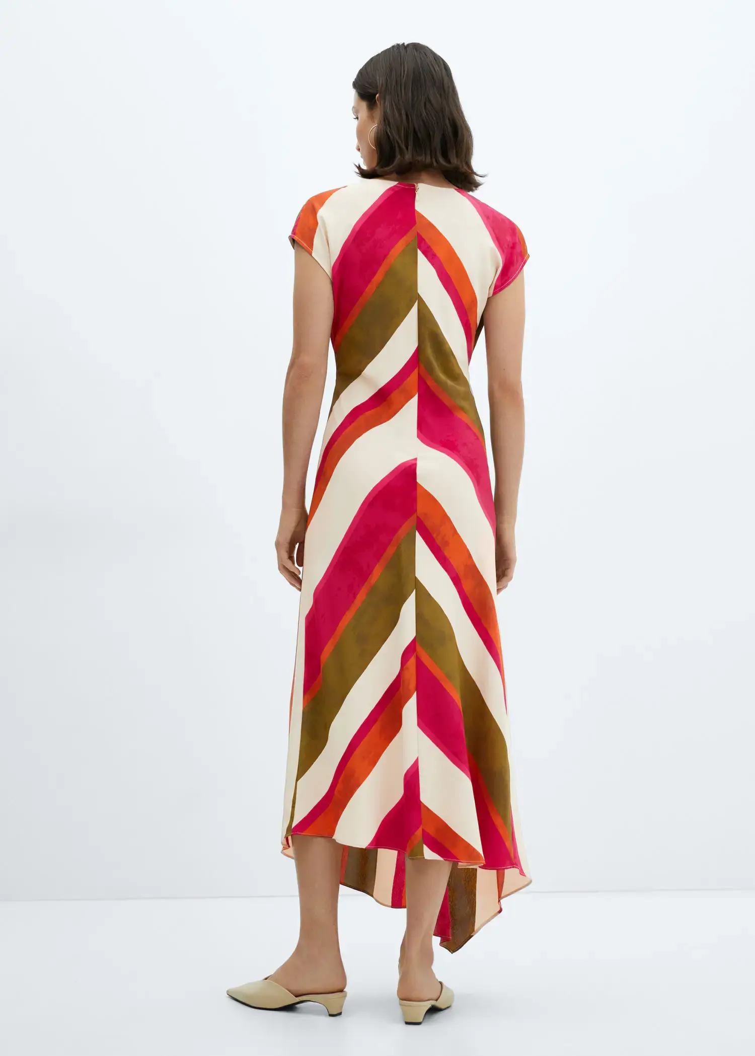 Mango Cut-out striped dress. 3