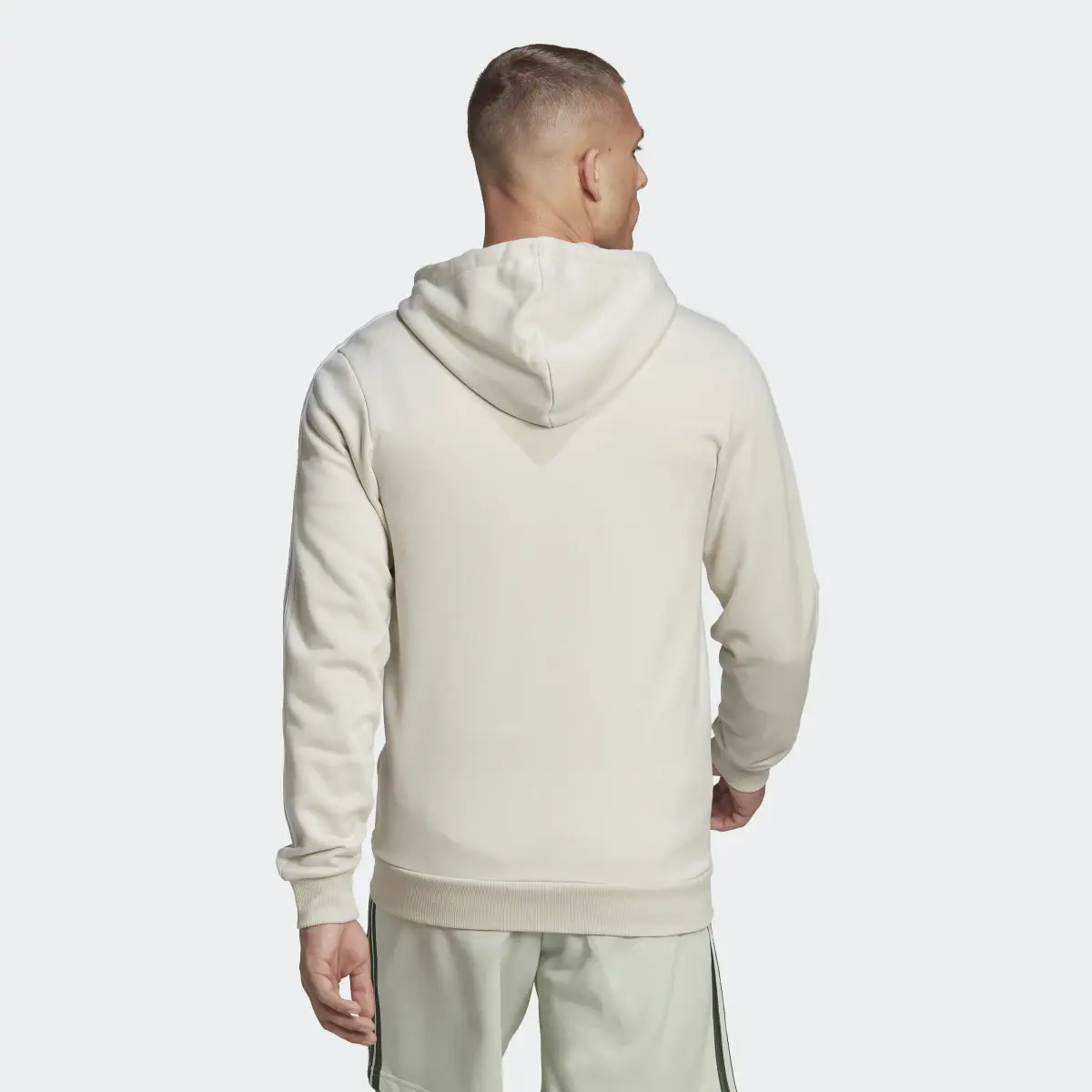 Adidas Essentials Fleece 3-Stripes Full-Zip Hoodie. 3