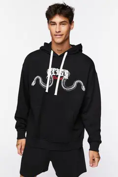 Forever 21 Forever 21 Eternal Bliss Skeleton Graphic Hoodie Black/Multi. 2