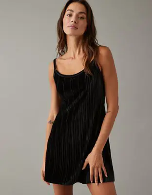 American Eagle Velvet Mini Dress. 1