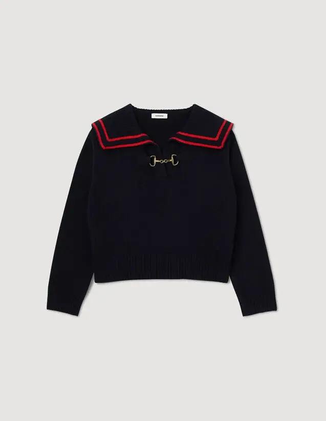 Sandro Sweater with an open collar. 2
