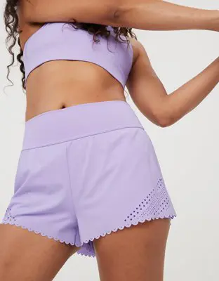 American Eagle By Aerie Goals Lasercut Running Short. 1