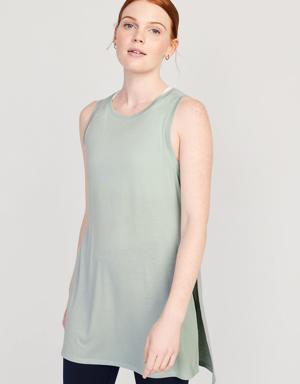 Old Navy Sleeveless UltraLite All-Day Tunic T-Shirt for Women green