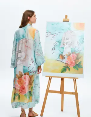 & For Art Robin'in Düş Bahçesi Kimono