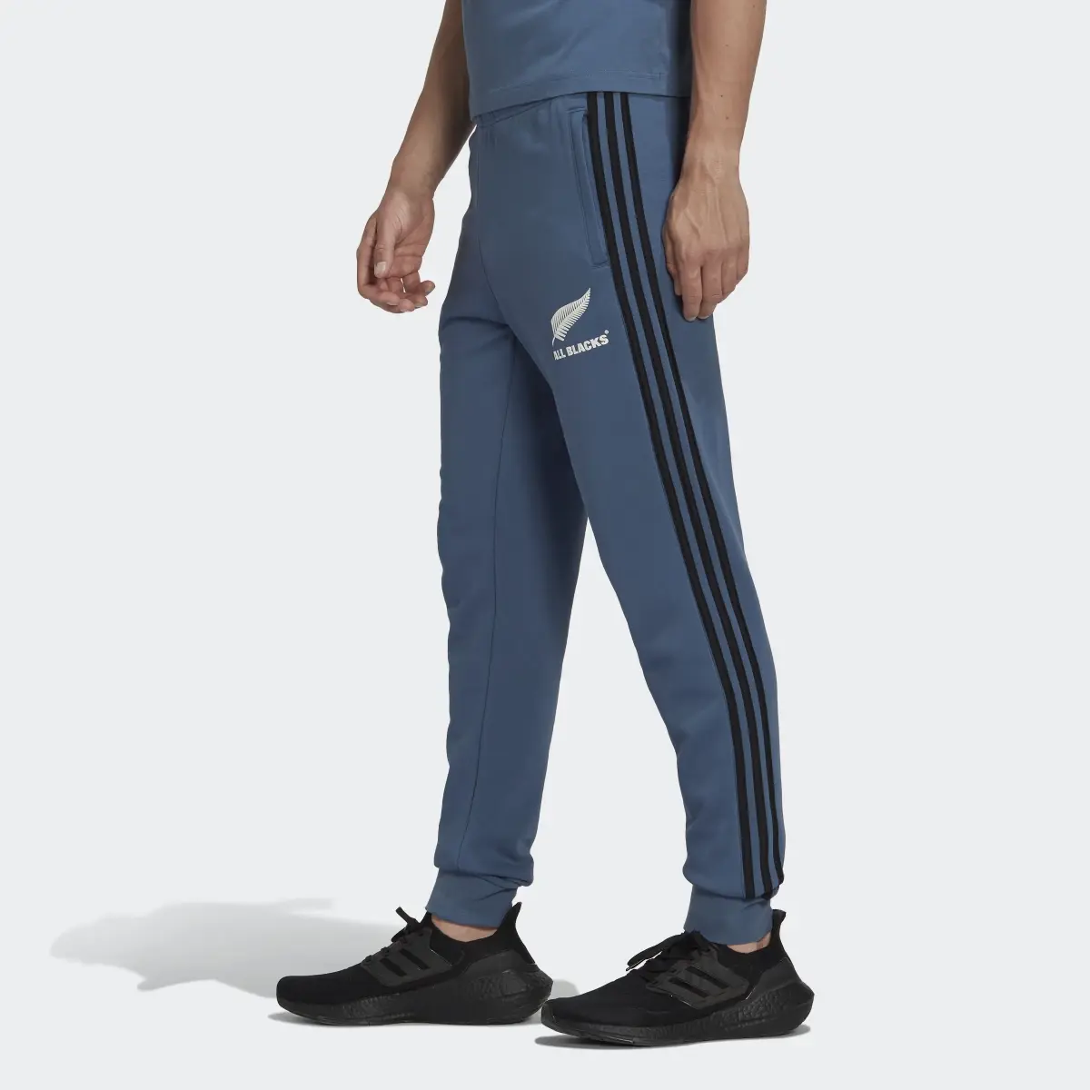 Adidas All Blacks Rugby 3-Stripes Sweat Tracksuit Bottoms. 2