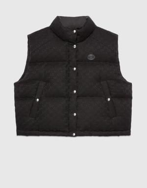 GG cotton canvas puffer vest