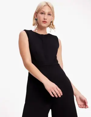 Sleeveless Ponte Jumpsuit