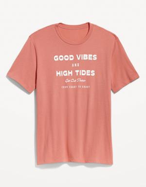 Soft-Washed Graphic T-Shirt for Men orange