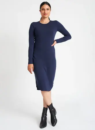 Kit And Ace Good Feels Brushed Crewneck Dress. 1