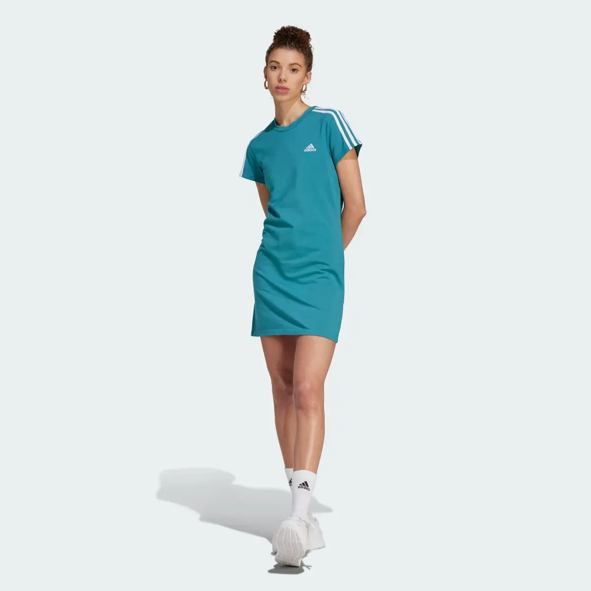 Adidas Vestido Playera Essentials 3 Franjas. 2