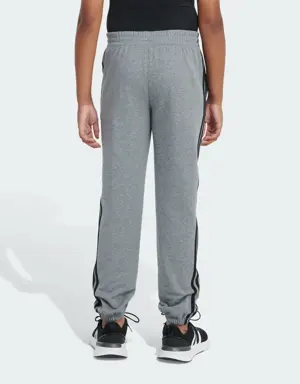 Elastic Waistband Essential 3-Stripes Fleece Joggers