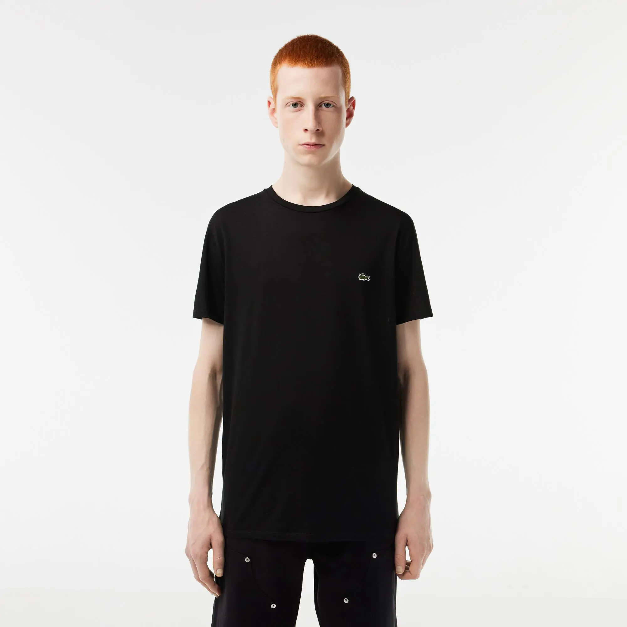 Lacoste Men's Crew Neck Pima Cotton Jersey T-Shirt. 1