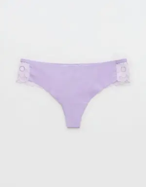 SMOOTHEZ No Show Lace Thong Underwear